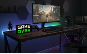 GAME OVER Game Over 3d baskı lamba GAME OVER 3d Baski lamba