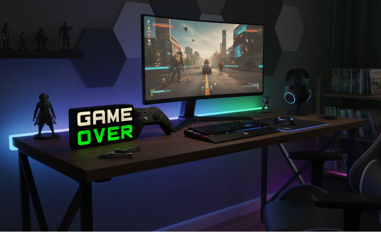 GAME OVER Game Over 3d baskı lamba GAME OVER 3d Baski Işık kutusu