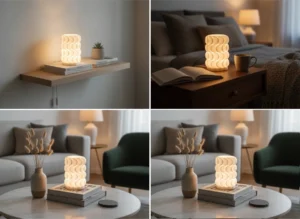 modern tasarim dekoratif 3d baski lamba